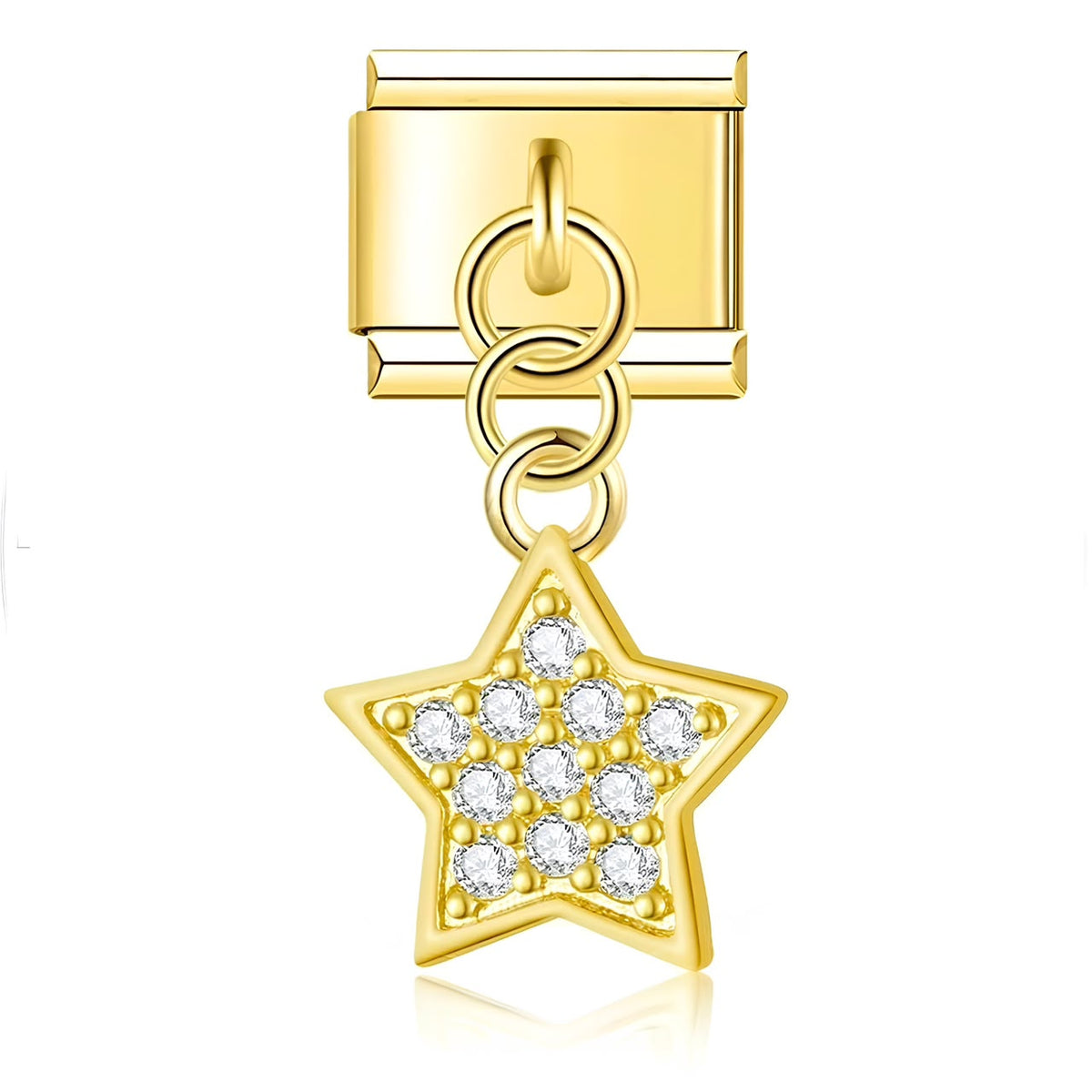 Charm colgante estrella con pedrería