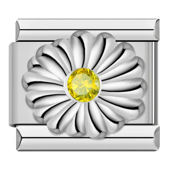 Charm margarita plateada