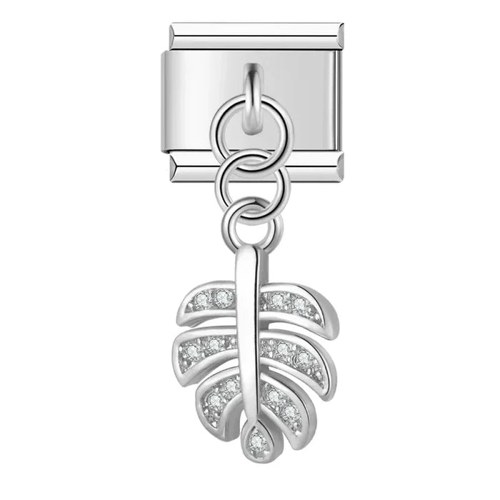Charm colgante hoja