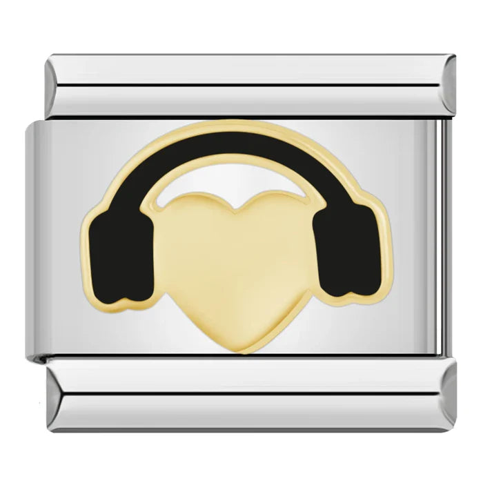 Charm corazón con audifonos