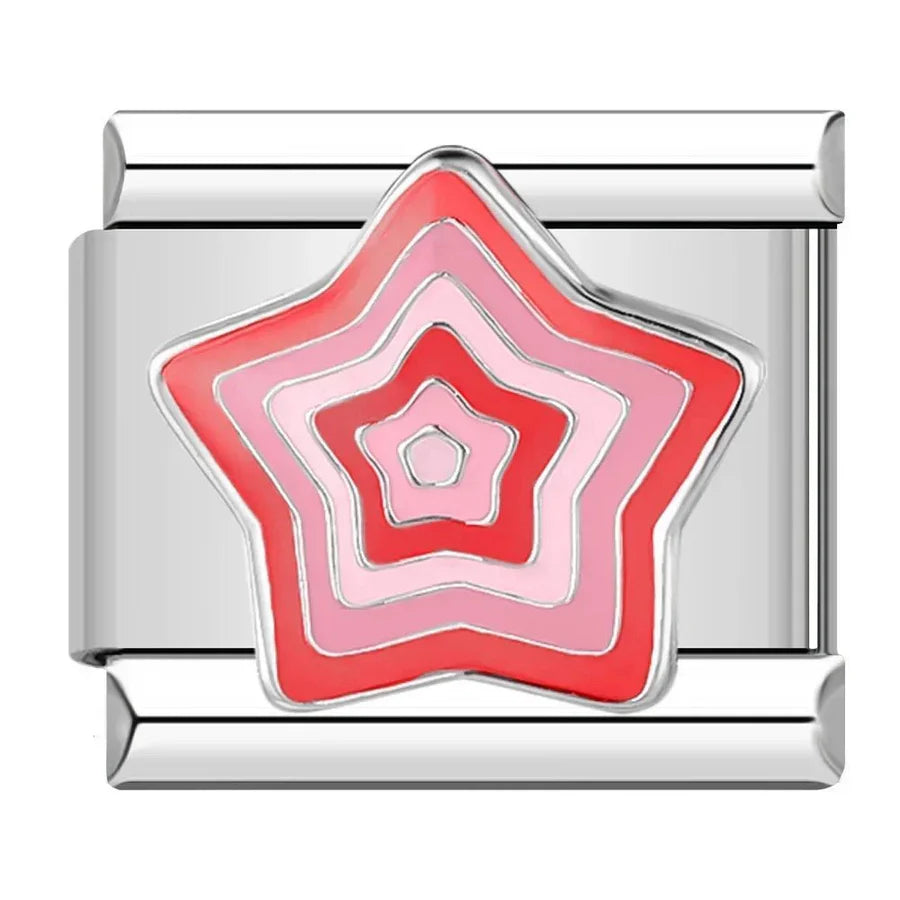 Charm estrella rosa