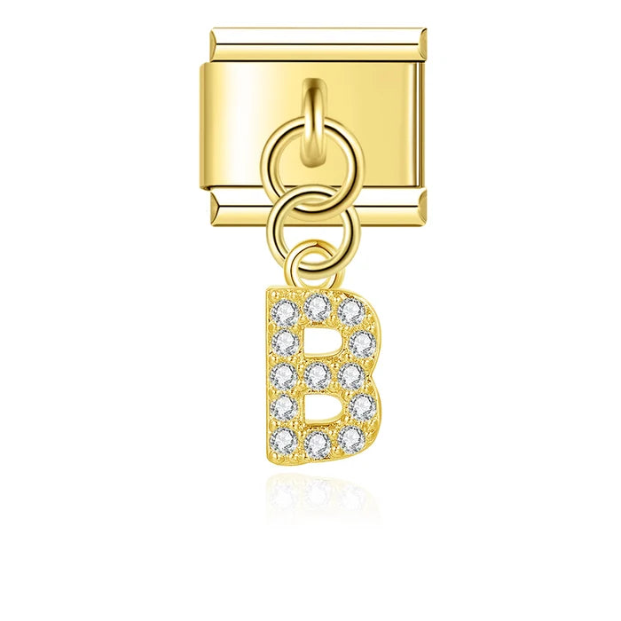 Abecedario colgante dorado