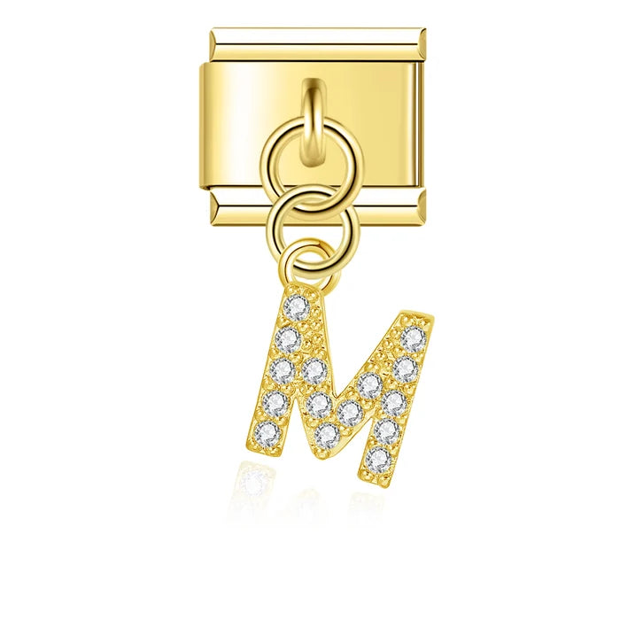 Abecedario colgante dorado