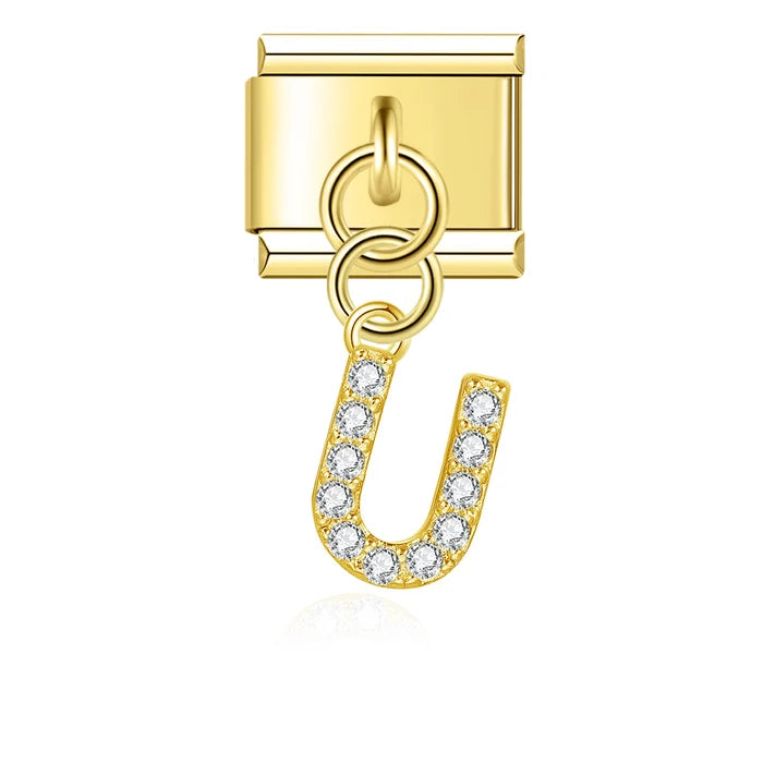 Abecedario colgante dorado