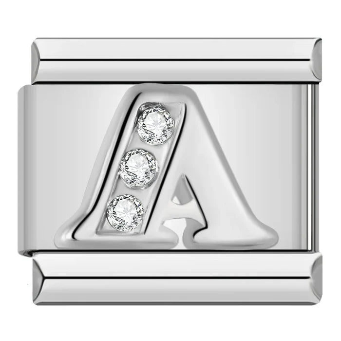 Abecedario plateado