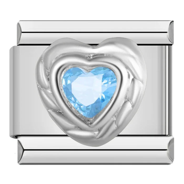 Charm corazón celeste