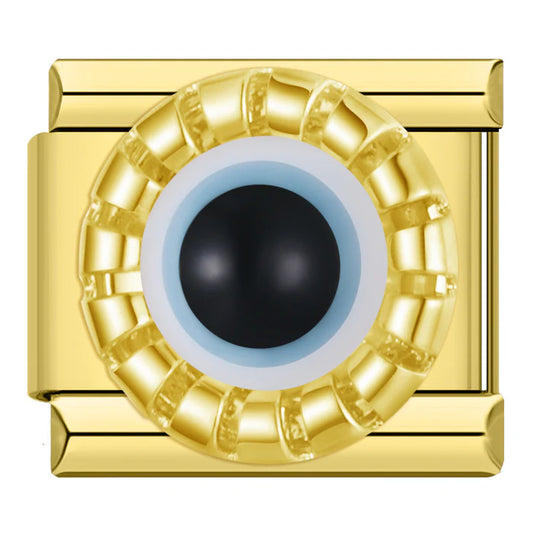 Charm ojo turco dorado