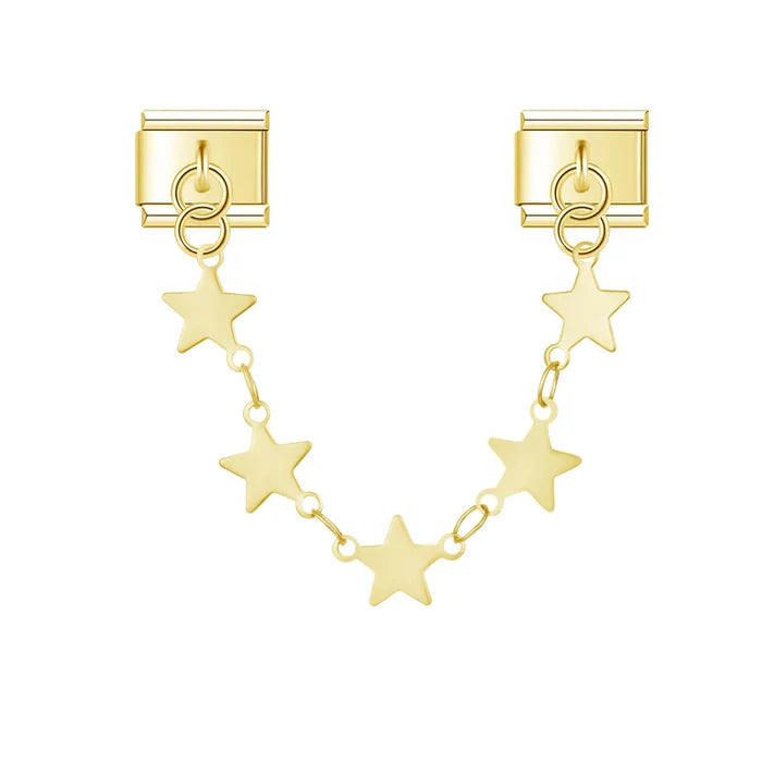Cadena de estrellas dorado