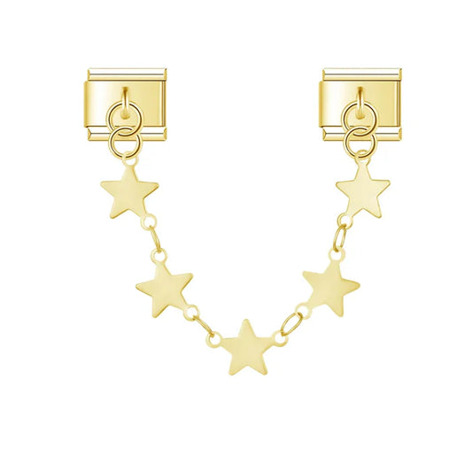 Cadena de estrellas dorado