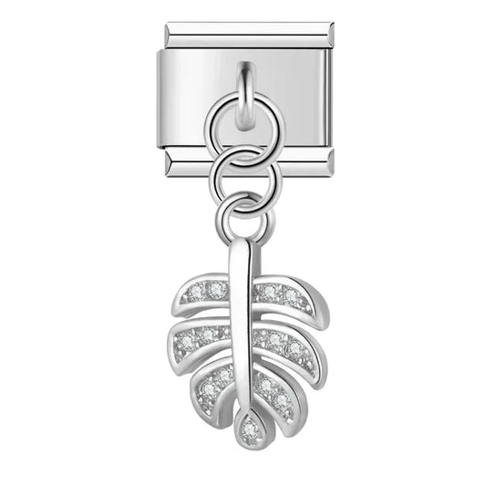 Charm colgante hoja