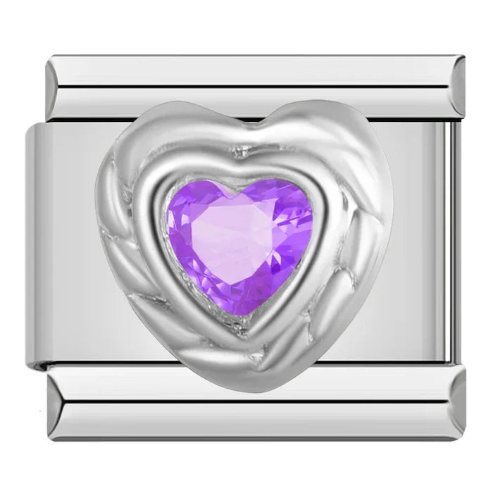 Charm corazón morado