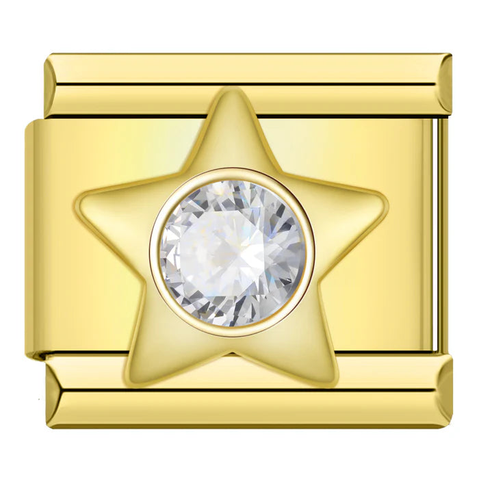 Charm dorado estrella 3D